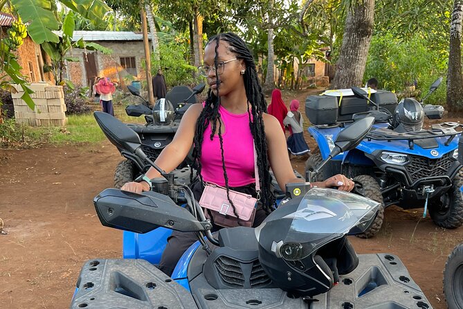 Traveller on a quad bike tour with Zanchoyo